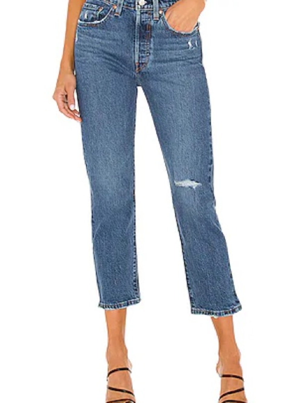 NWT Levi's 501 Original Fit Cropped Women’s Jeans in Salsa Middle